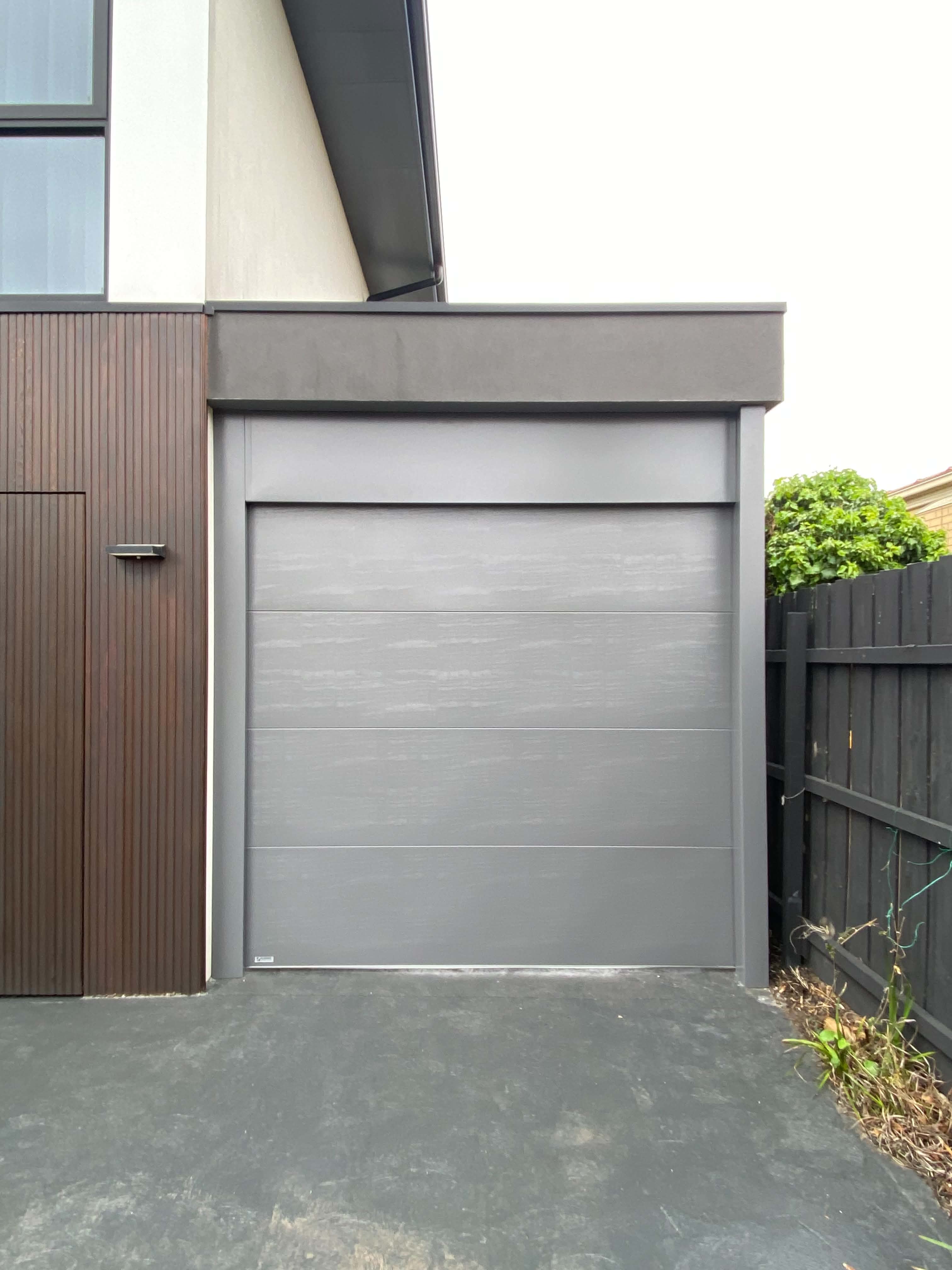 Completed garage door installation, Melbourne