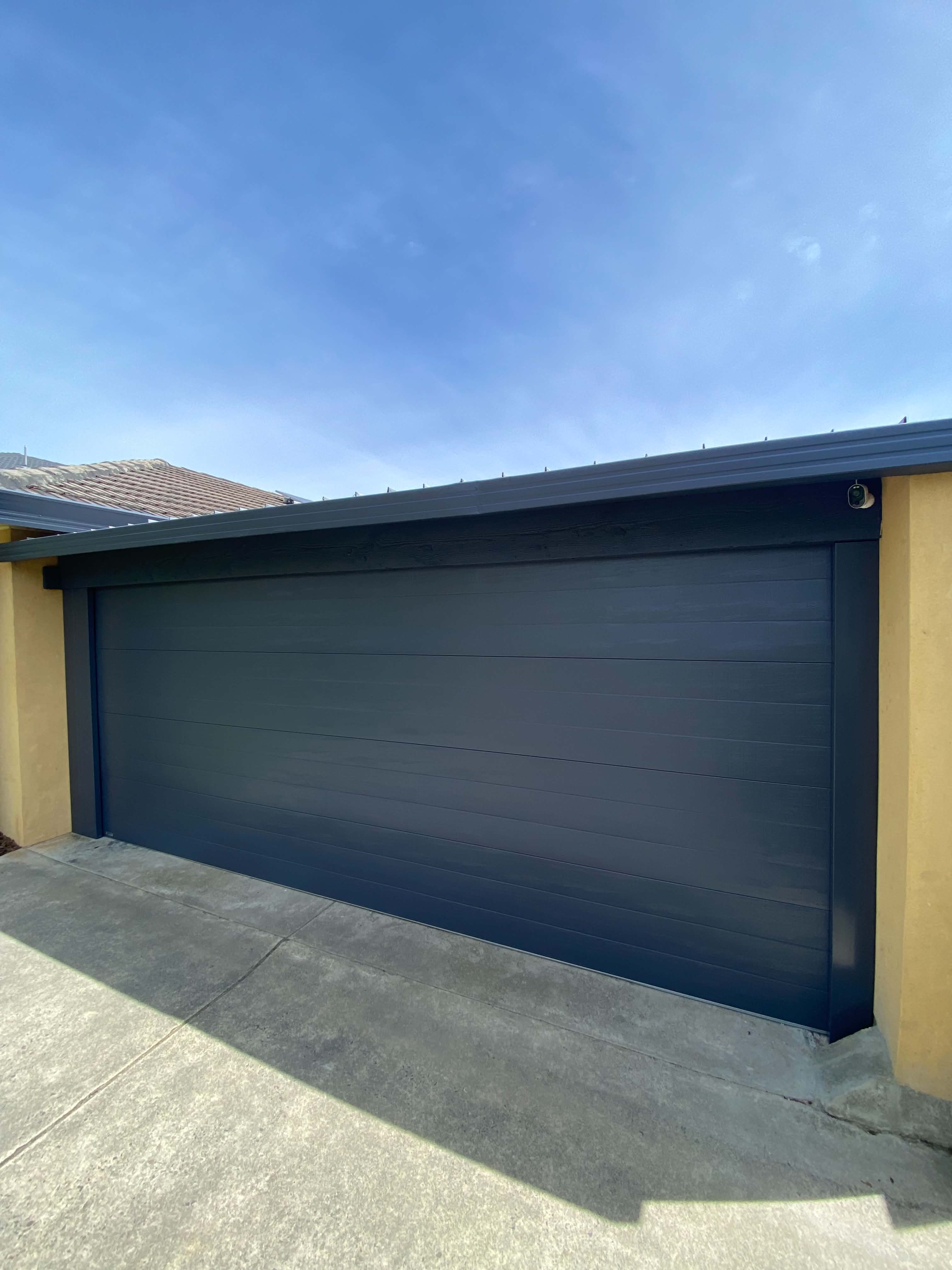 Completed garage door installation, Melbourne